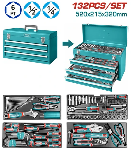 جعبه ابزار 132 پارچه صنعتی
